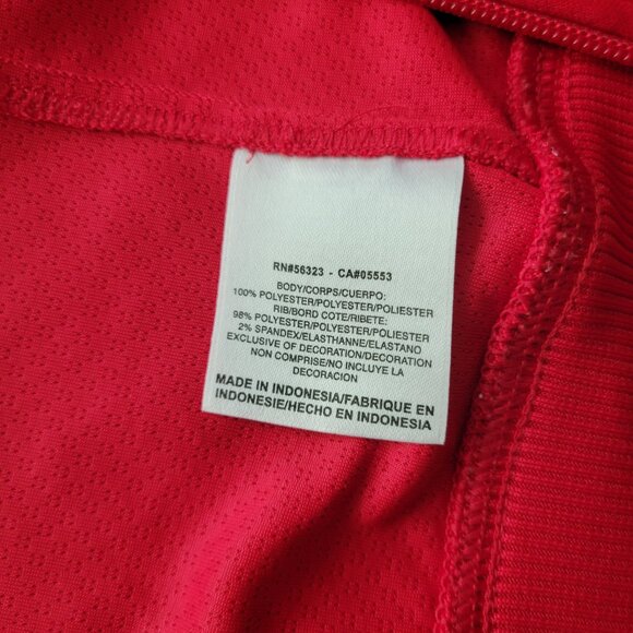 Nike Red Full Zip Dri-FIt Jacket Size Small - Retro Classic Look Unisex - Picture 6 of 13